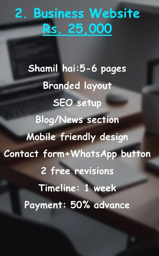Professional Business Website Package – Rs. 25,000